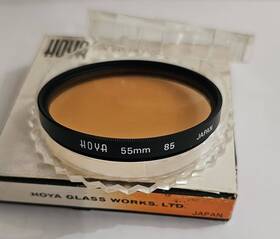 5585a Hoya 55mm 85a Glass Lens Filter 55 Mm 85-a 85 A Type Daylight E-55