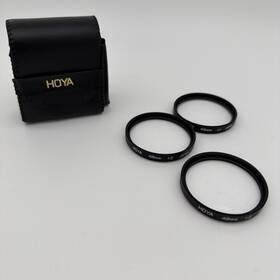 A-49cus-gb Hoya 49mm Close-up Lit Macro Lenses 1 2 And 4 With Pouch Vintage