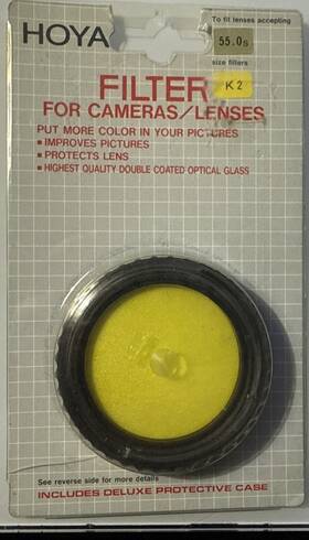 A-55k2-gb Hoya 55mm Yellow #k2 Hmc Multi-coated Glass Filter For Black And White Film A-55k2-gb Hoya 55mm Yellow #k2 Hmc Multi-coated Glass Filter For Black And White Film