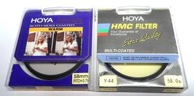 Hoya Japan 024066019301 58mm Warm Filter And Y-44 Lot Of 2