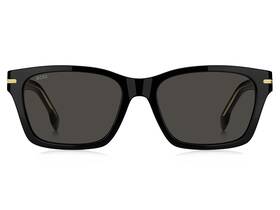 Hugo Boss 207575 Mens Sunglasses Eco Acetate Rectangular Black Lens Color - Grey