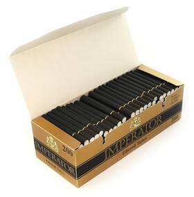 Imperator 800223912732 200 Black Paper Filter Tubes With 20mm Carbon Filters