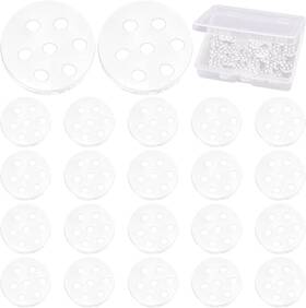 Jmktgsf232 Jmktool 30pcs 8mm Transparent Glass Screen Filters With 7 Honeycomb Holes And Storage Bo