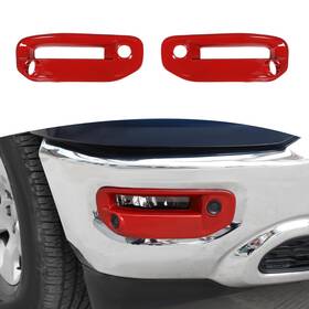 Jos-02405 Joshela For Ram Front Fog Light Cover Trim Fit 2018-present Red Exterior Acce