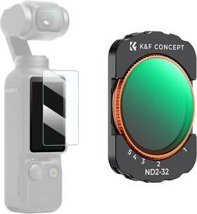 01ca-kf01.2544  K&f Concept Nd2-32 Variable Nd Filter For Dji Osmo Pocket 3 Creator Combo