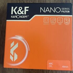 Kf01.992-be26 K&f Concept 49mm Circular Polarizer Filter Slim Multi Coated Cpl Lens