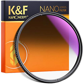Kf01.1502 K&f Concept 62mm Hd Soft Gnd8 Lens Filter 3 Stop 0.9 Blue