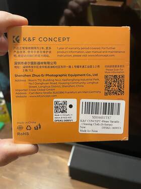 Dfsku.0690v1 K&f Concept 49mm Variable Nd Circular Camera Lens Filter Threaded Clear