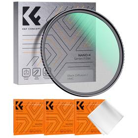 Kf01.2179v1 K&f Concept Concep Black Diffusion 1 Filter Mist Cinematic Effect 52/55/62/67/72/77/82mm