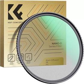 Kf01.2206 K&f Concept Black 55mm Mist 1/4 Filter Waterproof Cinematic Effect Nano-d