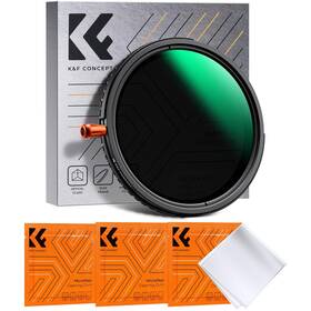Kf01.2911v1 K&f Concept 62mm Black Diffusion Mist Effect 1/4 And Variable Nd2-32 1-5 Stops Circular