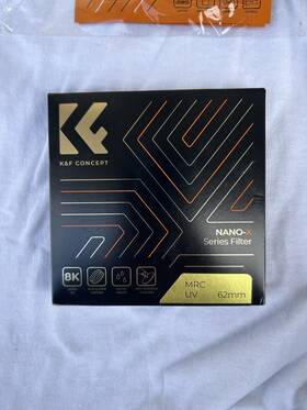 Kf01.979-kf01.2085 K&f Concept New In Box 62 Mm Uv Protection Filter Multicoated Ultra-slim Nano-x