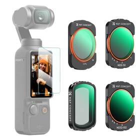 Sku.1639 K&f Concept Magnetic Variable Nd&cpl& Black Diffusion 1/4 Filter Set For Dji Osmo Pocket