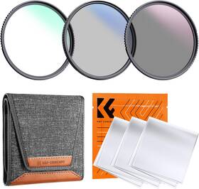 Sku.1933v1-sku.1945v1 K&f Concept 55mm Uv/cpl/nd Lens Filter Kit 3 Pieces -18 Multi-layer Coatings