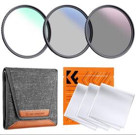 Sku.1937v2 K&f Concept 49mm Lens Filter Kit 3 Pieces 18 Multi-layer Coatings Uv Cpl Nd