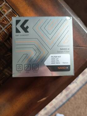 Sku.1938 K&f Concept 72mm Uv Cpl Nd4 Lens Filter Kit New Sealed With Case