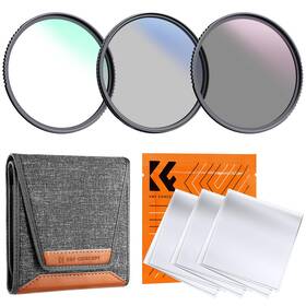 Sku.1942v2 K&f Concept 67mm Uv/cpl/nd Lens Filter Kit 3 Pieces -18 Multi-layer Coatings Uv