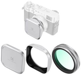Sku.2276 K&f Concept Silver Frame Mc Uv Filter Metal Square Hood Magnetic Lens Cap Kits Comp Sku.2276 K&f Concept Silver Frame Mc Uv Filter Metal Square Hood Magnetic Lens Cap Kits Comp