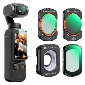 Sku.2293 K&f Concept Magnetic Wide Angle Lens And Effect Nd Cpl Filter Set Compatible With Dji O