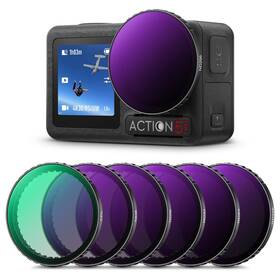 Sku.2338v1 K&f Concept Push-in Fit Cpl Nd Filter Compatible With Dji Osmo Action 5 Pro 6 Pack N