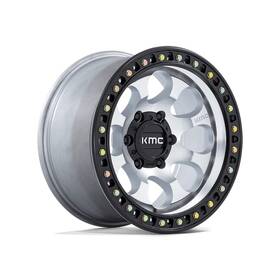 Km550db17856810 Kmc Wheels Riot Sbl 17x8.5 6x5.55.14 10mm Machined With Satin Black Lip - Km5