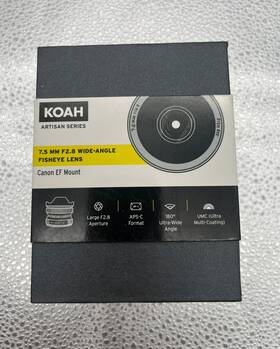 Koah 040962923221 Artisans Series 7.5mm F/2.8 Wide-angle Fisheye Lens For Canon Ef Black New