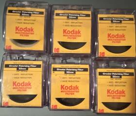 Kodak 1038185 Circular Polarizing 52mm Multicoated Filter Lot Of 6 Anti-reflection Haze