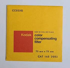 149-6549 Kodak Wratten Color Compensating Filter Cc025g Green 75 Mm Nos Sealed
