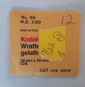 1495019 Kodak Wratten Gelatin Filter No 96 Nd 3.00 50 X Mm