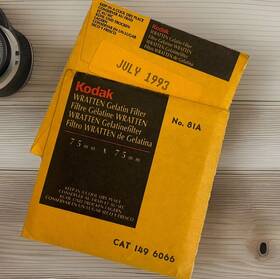 1496124 Kodak Wratten 81a Gelatin Filter 149 6066 75x75mm 1993 Sealed New