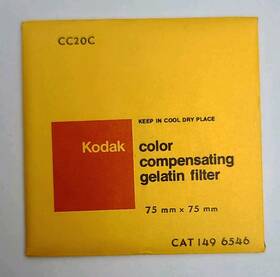 1496546 Kodak Vintage Cc20c Gelatin Filter 75mm Sealed Cat Color Compensating