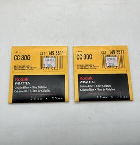 1496611 Kodak Vintage Cc30g Color Wratten Gelatin Filter 75mm 149 6611 Set Of 2 - New
