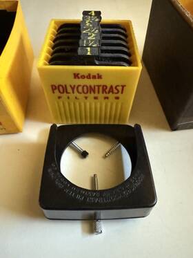 153-8032 Kodak Vintage Polycontrast Filter Kit Model A With Filters And Holder Original Box