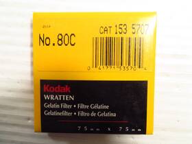 153-5707 Kodak 1535707 Wratten Gelatin Filter 75mm X 80c Cat New Sealed