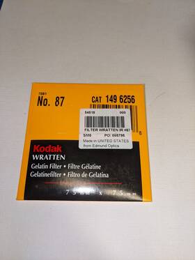 54-518 Kodak Wratten 87 Ir Infrared Filter