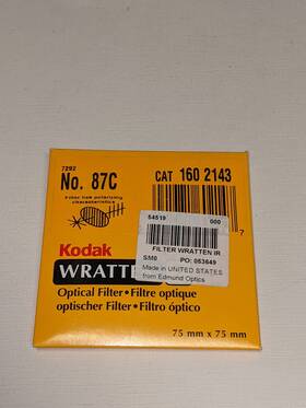 54-519 Kodak New Wratten 87c Ir Infrared Filter 75mm X