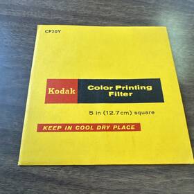 Cp20y Kodak Color Printing Gelatin Filter - 5 Inch Square New Old Stock Cp20y Kodak Color Printing Gelatin Filter - 5 Inch Square New Old Stock