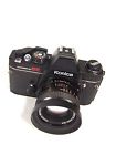 Konica Working Black Autoreflex Tc Camera Hexanon Lens Hood Autoreflextc