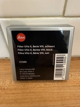 13045 Leica Genuine Series Viii Uva Ii Filter Black #13045
