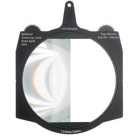 Lindsey Optics 817804022219 New 4 X 5.65 Inch 1/4 Diopter Brilliant 50% Rota-split Close-uplens