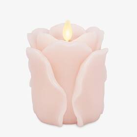 Luminara 841993175838 Crystal Rose Flameless Candle - 3.6 Inch X 4.3 Rosebud Pillar Real Fl