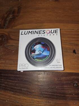 Uv-cpks67 Luminesque 67mm Pro Filter Kit Circular Polarizer And Uv Protector Filters New