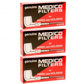 Medico 048568002111 Filters For Pipes And Holders 3 Boxes Of 10 Total 30