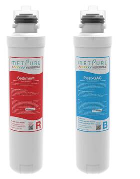 Metpure 751503163814 Versatile Mv-rbset Red R Blue B Quick Twist Filter Set Replacement Cart