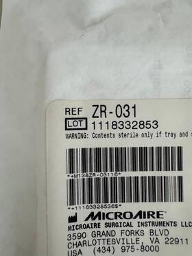Zr-031 Microaire Ref Zr-031. Lot Of 3