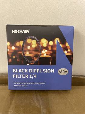 10100414 Neewer 67mm Black Diffusion 1/4 Filter Dream Cinematic Effect Camera