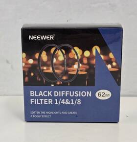 10101763 Neewer 62mm 1/4 And 1/8 Black Diffusion Lens Filter Kit 2-pc Special Effects