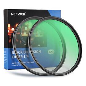 10101764 Neewer 2 Pcs 72mm Black Diffusion Lens Filter Kit&storage Cases Cleaning Cloths