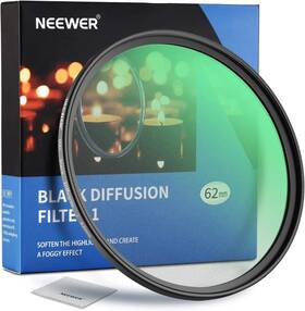 10102398 Neewer 62mm Black Diffusion 1 Filter Mist Dreamy Cinematic Effect Ultr 10102398 Neewer 62mm Black Diffusion 1 Filter Mist Dreamy Cinematic Effect Ultr