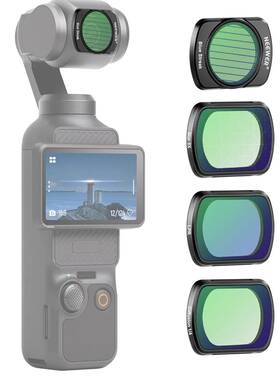 10103331 Neewer 4pack 8x Star/anamorphic Magnetic Effect Filter Set For Dji Osmo Pocket 3